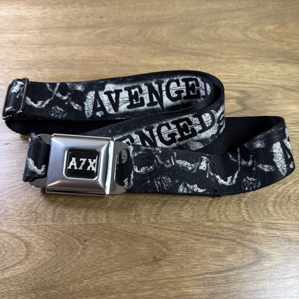Avenged Sevenfold Buckle-down Seatbelt Belt Adjustable A7X Made in USA Concert